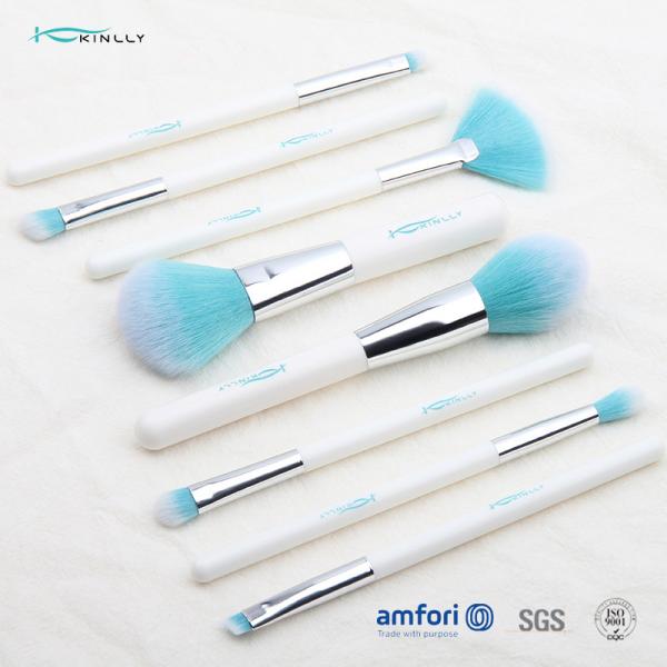 Quality White Handle ISO9001 8pcs Travel Makeup Brush Set for sale