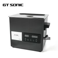 China Black Industrial Ultrasonic Cleaner 9L 200 Watt Digital Touch Panel With Drain Valve factory