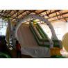 China White Summer Big Blow Up Water Slides , Water Bounce House With Climbing Stairs factory