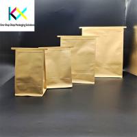 Quality OEM 150um Kraft Paper Packaging Bags Zip Lock Biodegradable Paper Pouch for sale