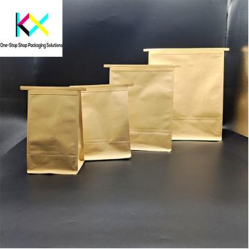 Quality OEM 150um Kraft Paper Packaging Bags Zip Lock Biodegradable Paper Pouch for sale