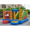 China Three In One Inflatable Bounce House Combo Jungle Themed Tiger Jumper With Sport Obstacles factory