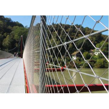 Quality Stainless Steel Wire Rope Mesh Diamond Shaped Hole For Bridge Fencing Use for sale