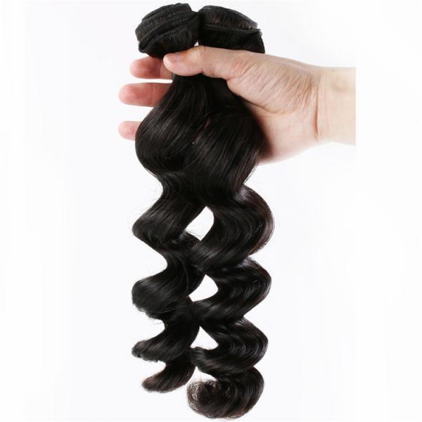 Quality Loose Wave Curly Human Hair Weave Bundles Silk Soft With Thick Full Ends for sale