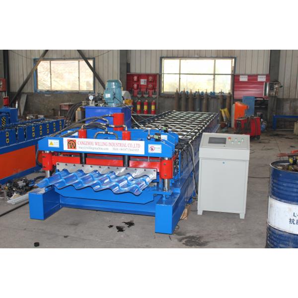Quality USA Met / Glazed Roof Tile Roll Forming Machine  High Speed 3 - 5 M / Min for sale