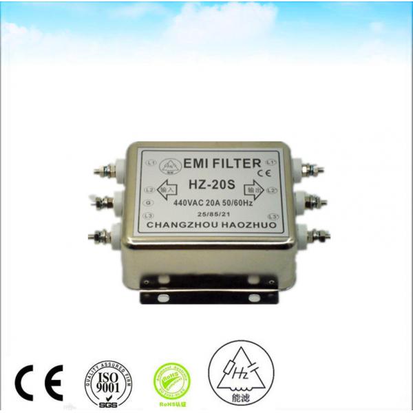 Quality Solar Inverter Passive 3 Phase RFI EMI Filter For Dc Dc Converter 440 480VAC 5A for sale