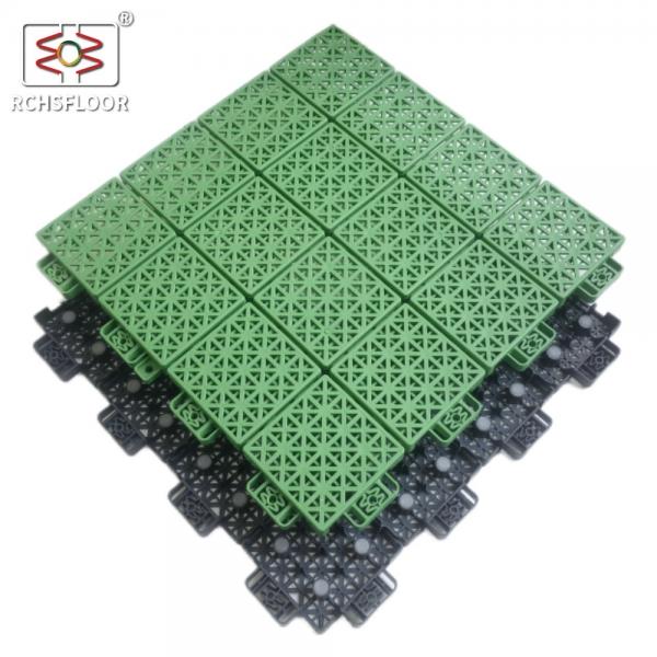 Quality Skin Textured Polypropylene Floor Tiles 1.81cm Slip Resistant Basketball Court for sale