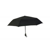 Quality Black Strong Foldable Travel Umbrella Double Layer For Windy Weather for sale