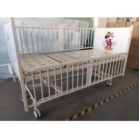 China Three Crank Manual Hospital Bed Steel Spray Plastic Frame White factory