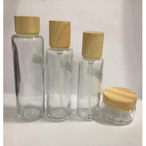 Quality Skin Care Glass Cosmetic Packaging Lotion Bottle Cream Jar Safe Eco Friendly for sale