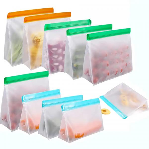 Quality Leakproof Peva Food Storage Bag Self Seal Reusable Waterproof Picnic Fresh for sale