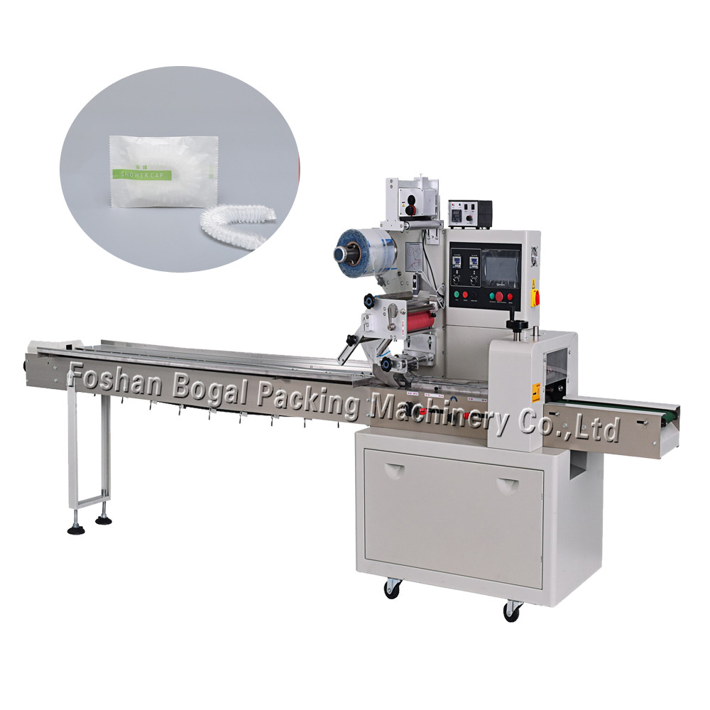 China CE ISO Horizontal Flow Wrap Machine Disposable Supplies Bath Cap Packing factory