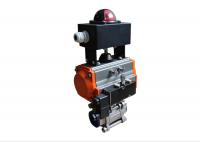 China Full Bore 3 Piece Flanged Ball Valve , 3 Way Actuated Ball Valve For Water Treatment factory