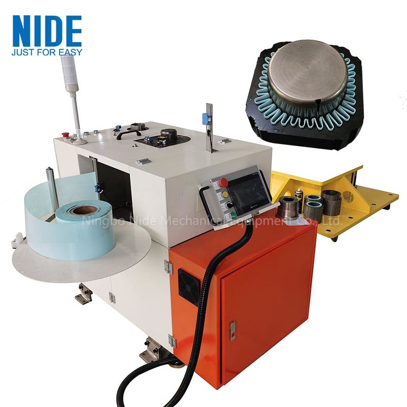 China Automatic Stator Slot Paper Cutting Inserting Machine For Induction Motor factory