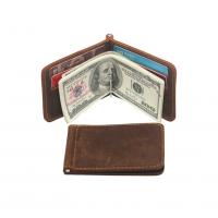 China 11.5x8x1cm 0.06kg Mens PU Leather Wallet Money Clip Card Holder Slim Bifold BM for sale
