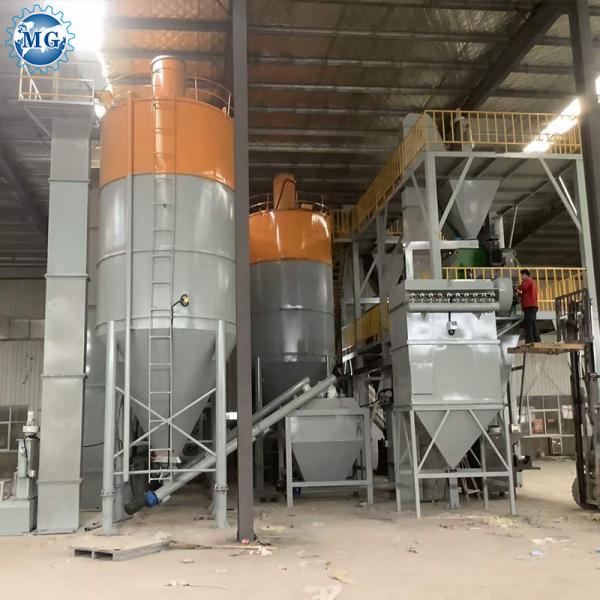 Quality 120kw Energy Saving Dry Mortar Machine 50t / H Plant Wall Putty Plaster Skim Coat for sale