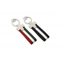 Quality Webbing Car Leather Key Holder Rectangle Keychain Iron Pantone Hang for sale
