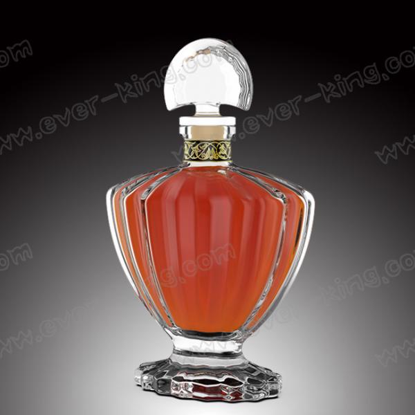 Quality Custom Recyclable 700Ml Fancy Glass Bottle Whisky And Brandy for sale