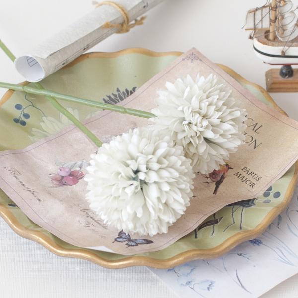 Quality White Silk Faux Artificial Chrysanthemum Heads Arrangement DIY Wedding Party for sale