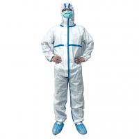 Quality SMS Non Woven Hazmat Suit Disposable Protection Suit Insulated Work Overalls For for sale