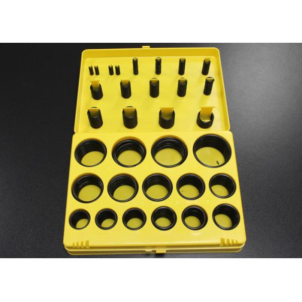 Quality 5A Yellow O Ring Kits 382pcs , Metric O Rings Low Temperature Resistant for sale