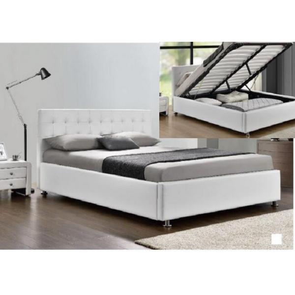 Quality Luxury Fabric Lift Up Storage Bed Double Size BSCI Certification for sale