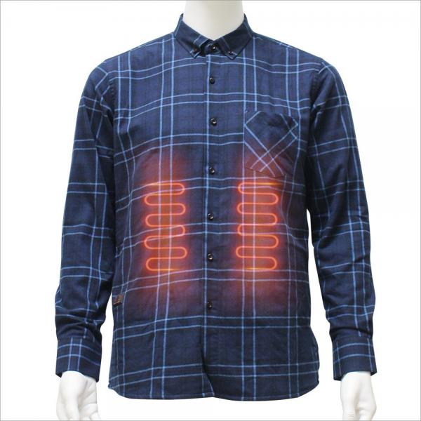 Quality Sheerfond Heated Long Sleeve Shirt , Flannel Heated Thermal Underwear Odm for sale
