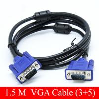 China Retail Wholesale VGA/SVGA HDB15 1.5M VGA Cable Male To Male Cable For Computer Projector for sale