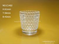China High Ball Glass Candle Cup , 56mm Top factory