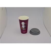 China 13oz Logo Printed Ceramic Travel Coffee Mugs , Double Walled Color Change Mug factory