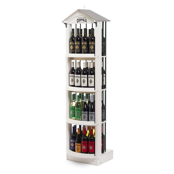 Quality Customized Free Standing Wine Display Stand Wine Rack Wood Storage Wooden for sale