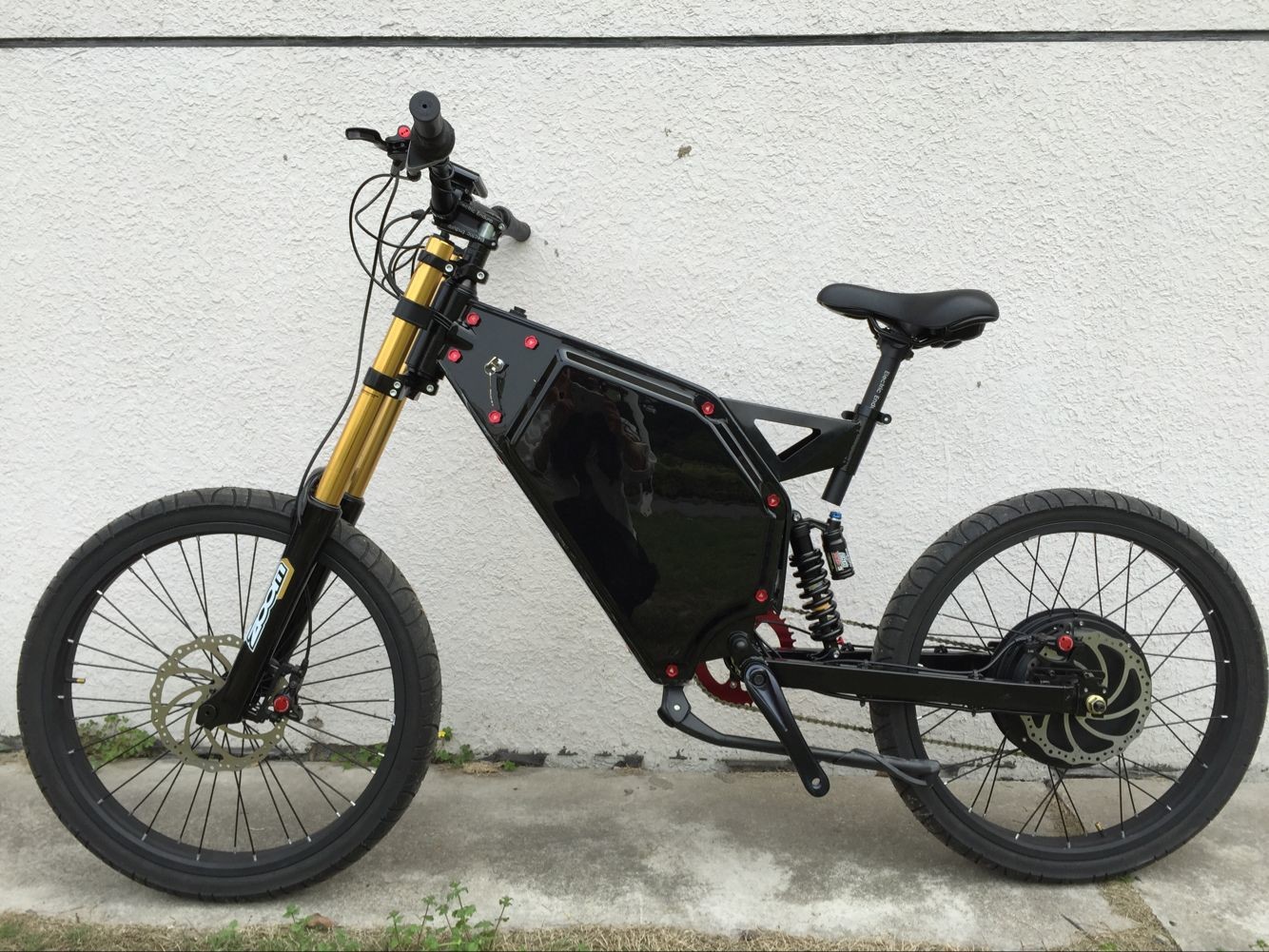 China Stealth Bomber Electric Bike Frame Steel Carbon For 1000w-5000w Motor for sale