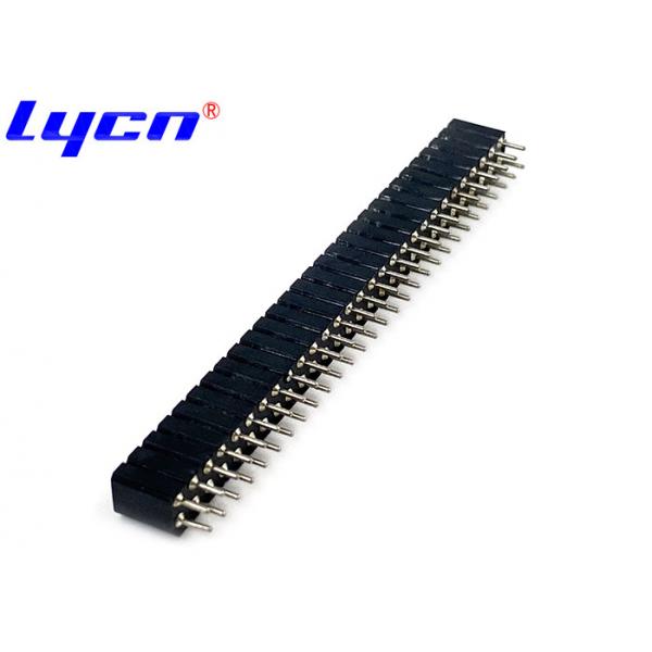 Quality 180° DIP PPS Round Female Pin Header 2.54 Mm Machined UL94V-0 for sale
