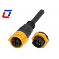 China 4PIN 10A Male Socket Female Plug Waterproof Power Cable Connector with Push Locking factory
