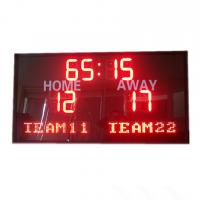 Quality Red Color LED Football Scoreboard With Electronice and Programed Team Name for sale