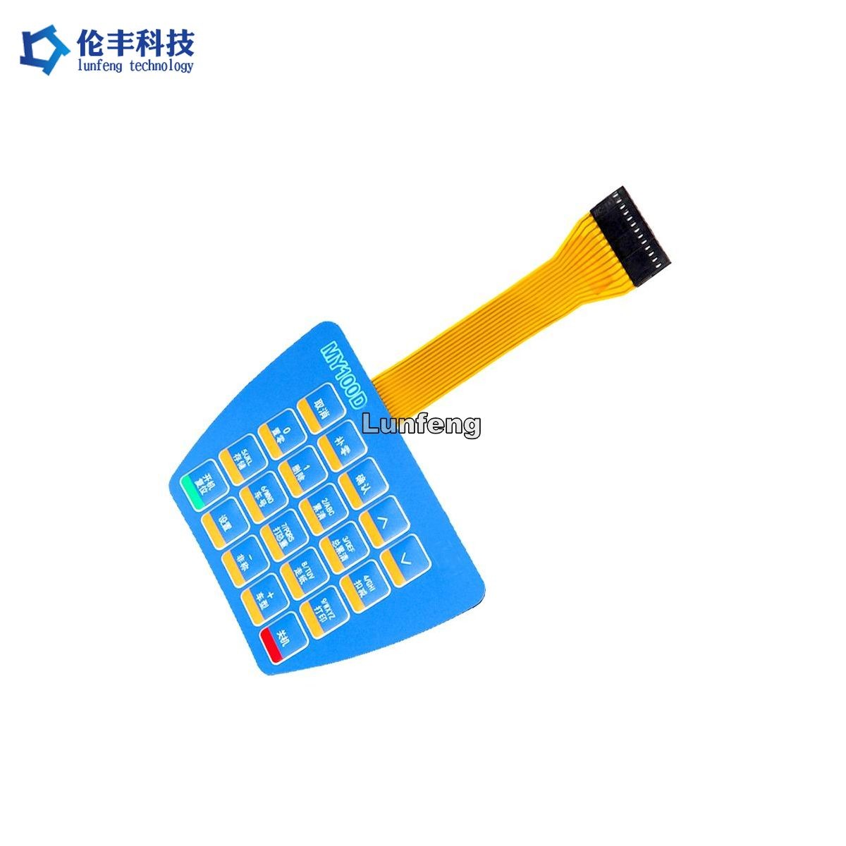 China Waterproof IP67 FPC Membrane Switch Custom Matte Surface 2.54mm Connector factory