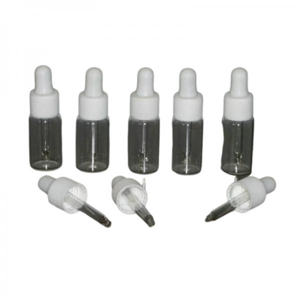 Quality White Cap Glass Clear Eye Dropper Bottles 20ml 30ml 50ml With Accurate Scale for sale