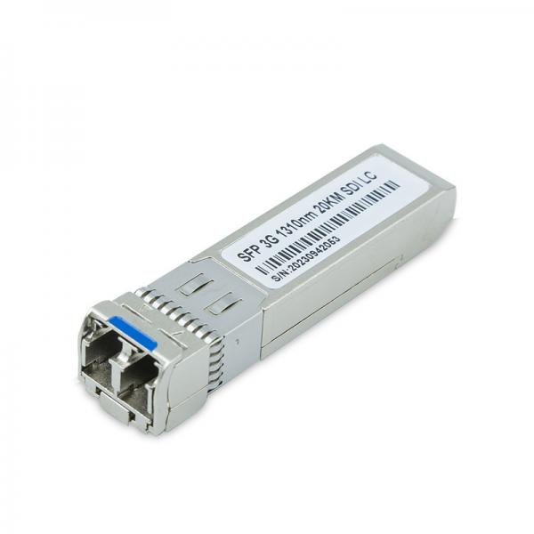 Quality 3.072G MSA 1310nm 20km LC SMF Video Pathological Patterns Transceiver Module for SD/HD/3G-SDI for sale