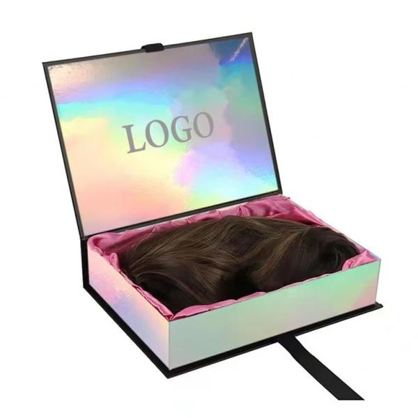 Quality Fashionable Laser Inside Rigid Magnetic Closure Gift Box With Ribbon for sale