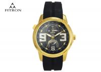 China Fitron Women'S Black Silicone Watch , Quartz Core Ladies Fashion Watches factory