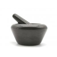China 15cm Round Marble Stone Mortar And Pestle Set Kitchen Grinder Tool factory
