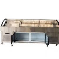 China Ladder ice table seafood barbecue display commercial order fruit fishing preservation cabinet for sale
