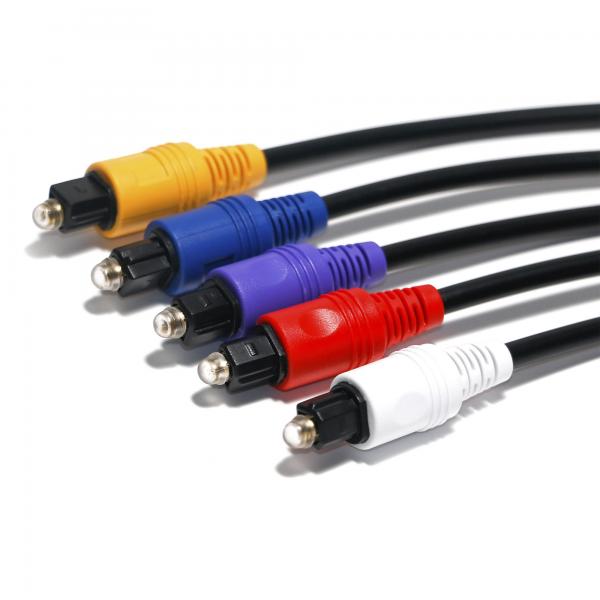 Quality RCA Cable Optic Digital Audio Cable 5 Color Plastic Connector 1.5m - 5m For DVD for sale
