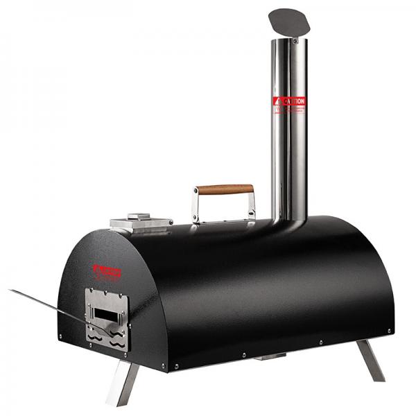 Quality Semi Automatic Pizza Oven Rotating 12" Wood Fired Silver Matte / Black for sale