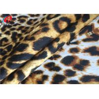 China Leopard Printed Micro Velboa Polyester Velvet Fabric For Upholstery , Eco - Friendly factory
