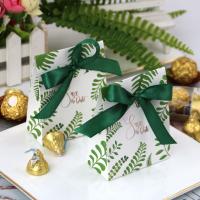 China Fresh Green Ribbon Bow Tie Printed Paper Bags Chocolate Packaging 9g/Pcs factory