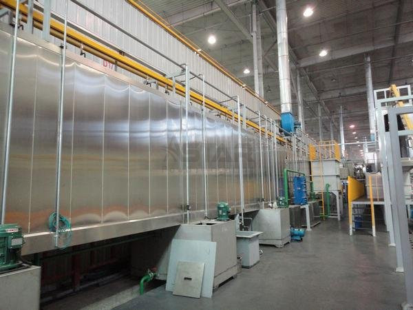 Quality Suspended Tunnel Electrostatic Powder Coating Line Surface Pretreatment for sale