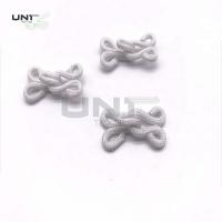 China Small White Nylon Fabric Covered Hook / Eyes For Underwear Bra Trousers factory