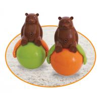 China Speakers Tumbler Cute Pet Toys Sound And Light Ball Bear 4.2V With Led Light for sale
