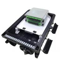 Quality FTTH Fiber Optic Termination Box 16 Cores Outdoor Black Color Waterproof for sale
